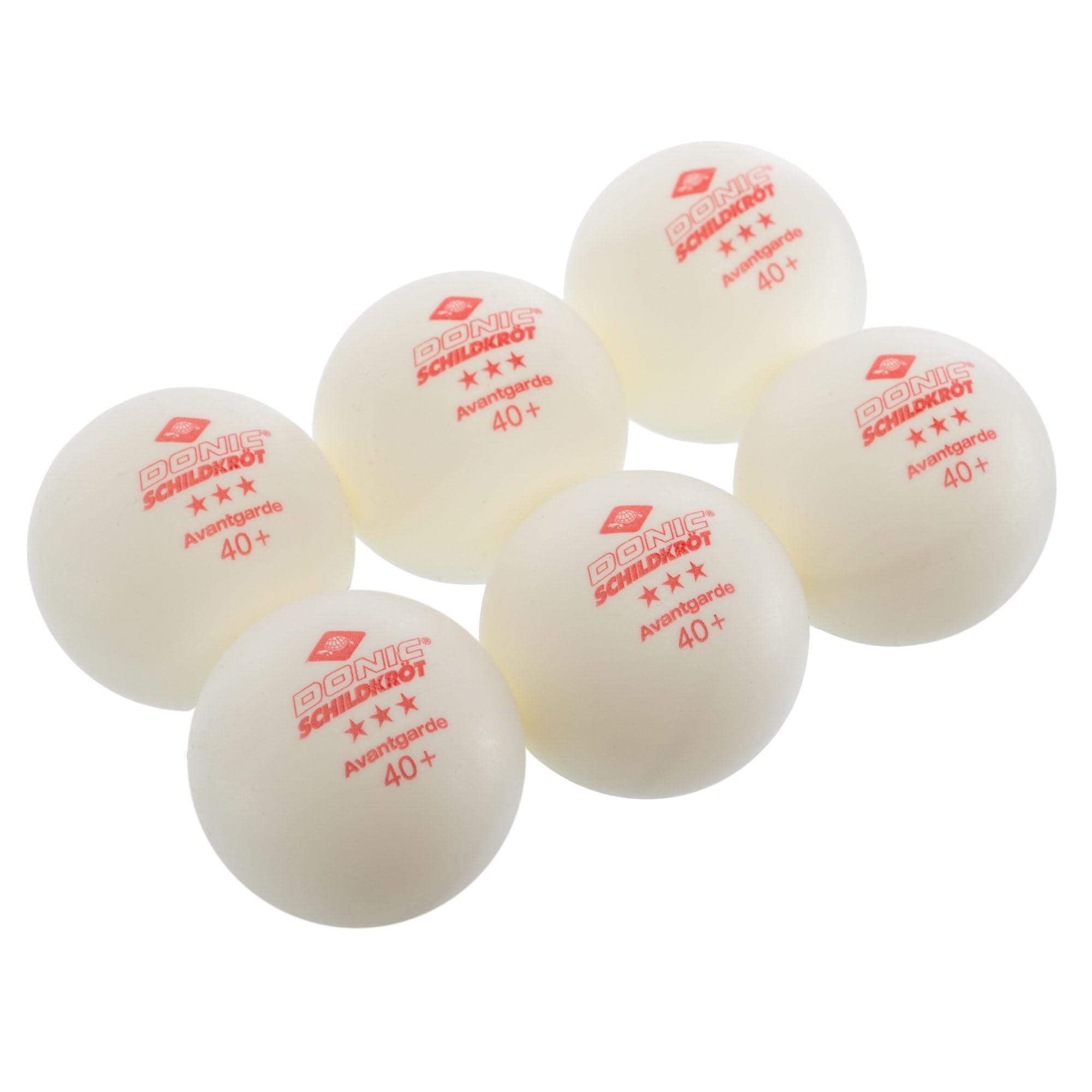 М'ячі для настільного тенісу DONIC 3-Star Avantgarde ball Poly 40+, 6 штук, білий (608530)
