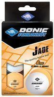 М'ячі для настільного тенісу Donic Jade 40+, 3 білих/3 помаранчевих (608509)