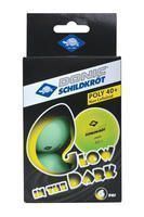 М'ячі для настільного тенісу Donic Glow in the dark Poly 40+, 6 штук, зелені (608507)